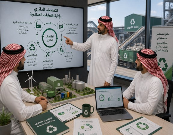 الاقتصاد الدائري وإدارة النفايات الصناعية