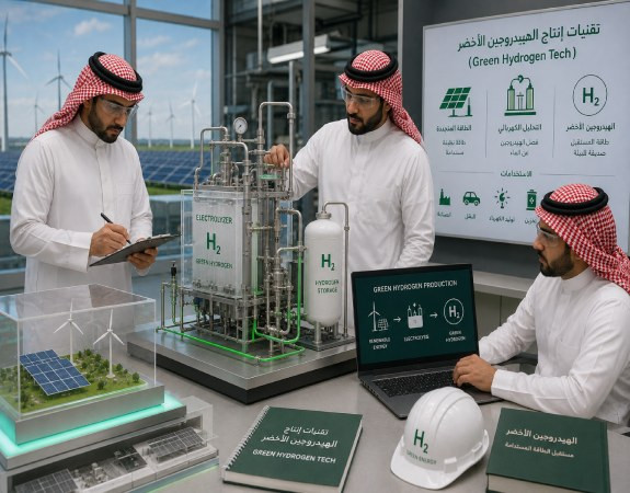 تقنيات إنتاج الهيدروجين الأخضر (Green Hydrogen Tech)