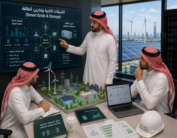 الشبكات الذكية وتخزين الطاقة (Smart Grids & Storage)