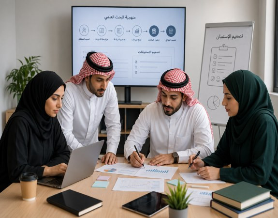 منهجية البحث العلمي وتصميم الاستبيانات