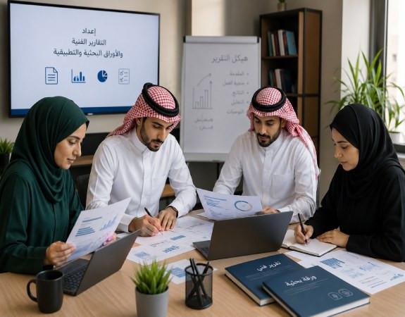 إعداد التقارير الفنية والأوراق البحثية والتطبيقية