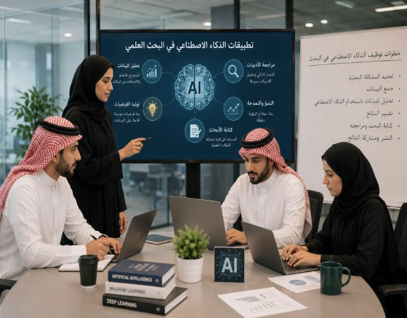 تطبيقات الذكاء الاصطناعي في البحث العلمي
